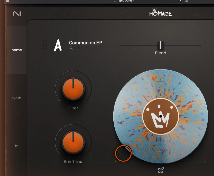 Native Instruments Homage MPC Edition plugin interface